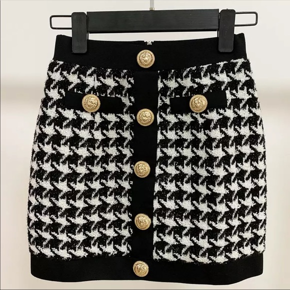 Houndstooth mini skirt - Picture 1 of 3